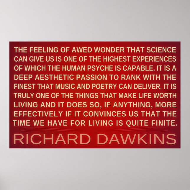 Poster Richard Dawkins | Wonder Science nous donne l'affi (Devant)