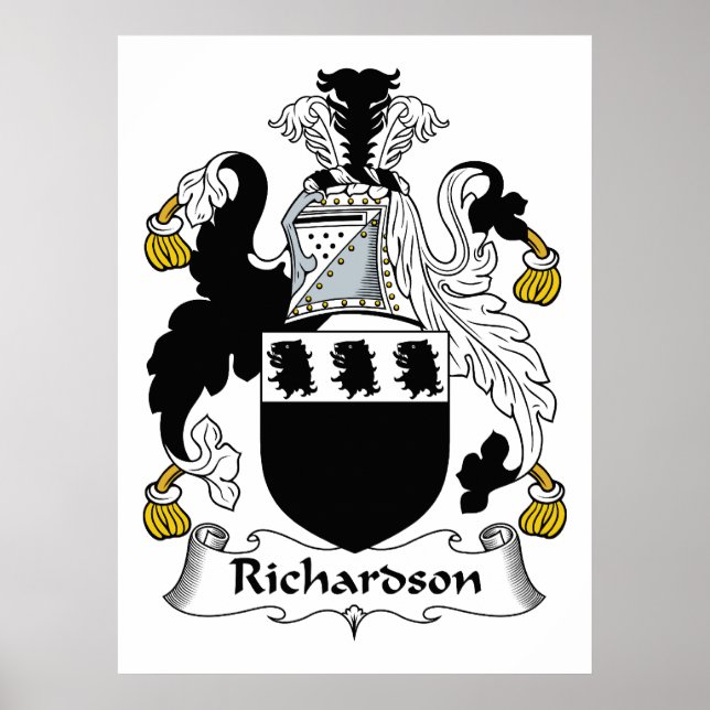 Poster Richardson Family Crest (Devant)