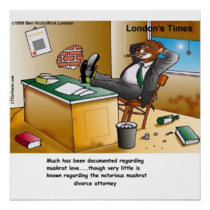 Poster Rick London Muskrat Divorce Attorney Comic