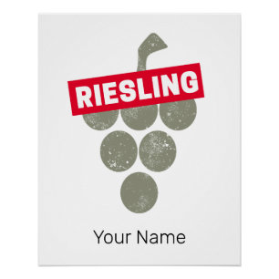 Poster Riesling Vine Vin Vin Vintage Boisson Design de ra