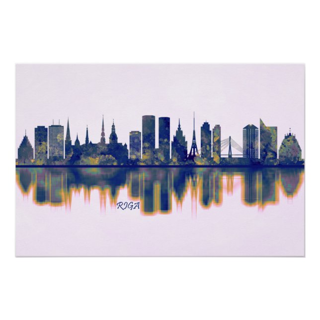 Poster Riga Skyline (Devant)