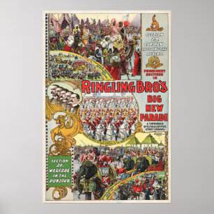 Poster Ringling Bros Circus - Circa 1899
