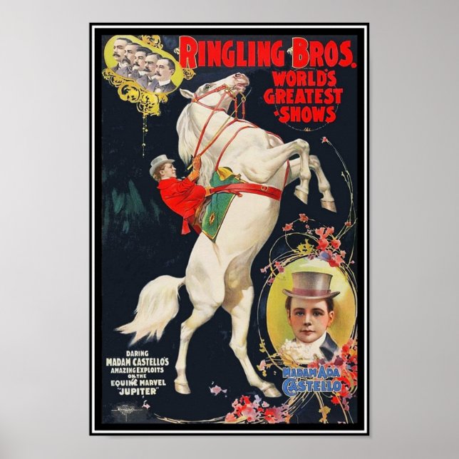 Poster Ringling Brothers Circus Madame Ada Castell (Devant)