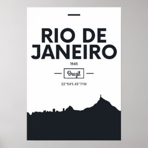 Poster Rio de Janeiro, Brésil   Coordonnées de la ville