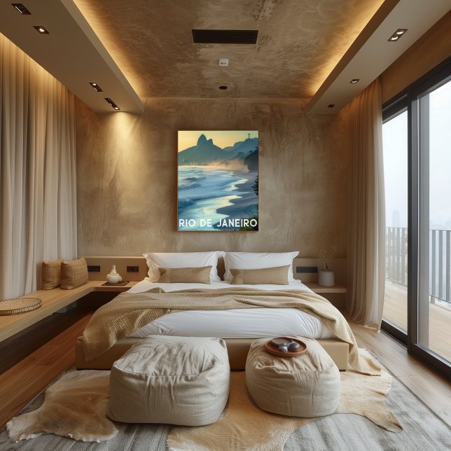 Poster Río de Janeiro: Ciudad Maravillosa Playas Skyline (Créateur téléchargé)