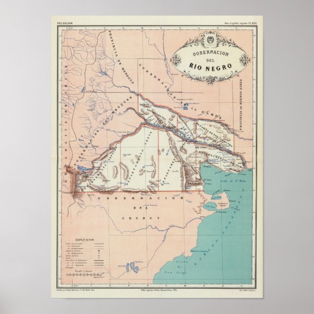 Poster Rio Negro, Argentine (Devant)