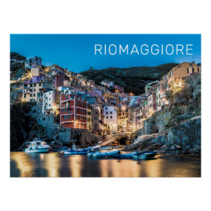 Poster Riomaggiore Cinque Terre La Spezia Italie Panorama