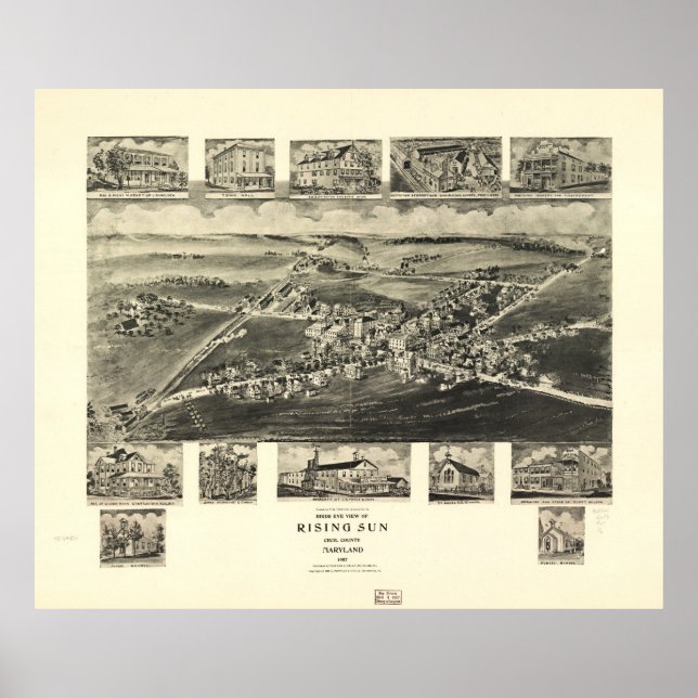 Poster Rising Sun, comté de Cecil, Maryland (1907) (Devant)