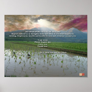 Poster Rituel de Ho'oponopono de la guérison