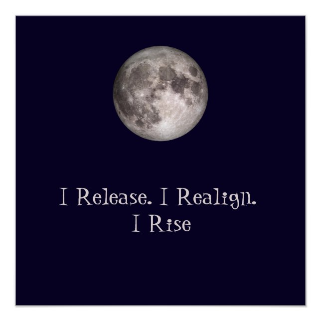Poster Rituel de la pleine lune Je libère Je me réaligné  (Devant)