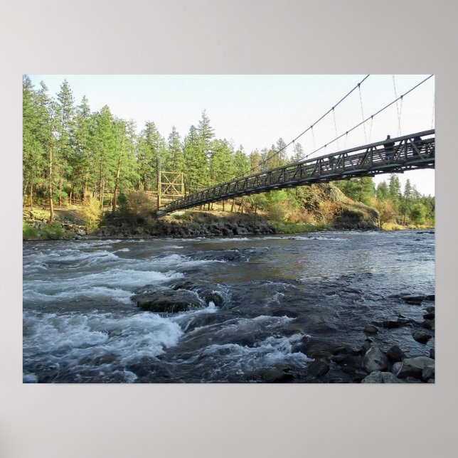 POSTER RIVERSIDE STATE PARK - PONT CCC - SPOKANE WA (Devant)
