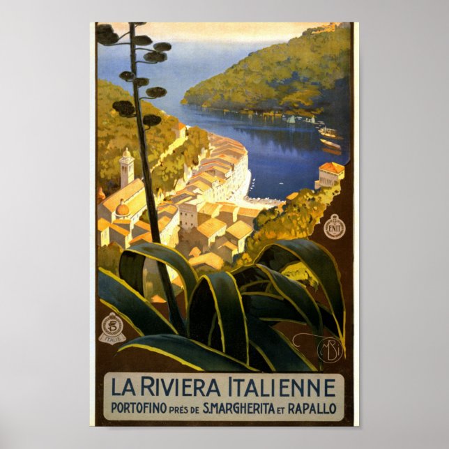 Poster Riviera vintage Italie (Devant)