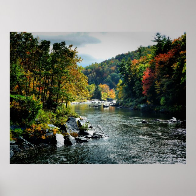 Poster Rivière à l'automne - Ohiopyle, PA (Devant)