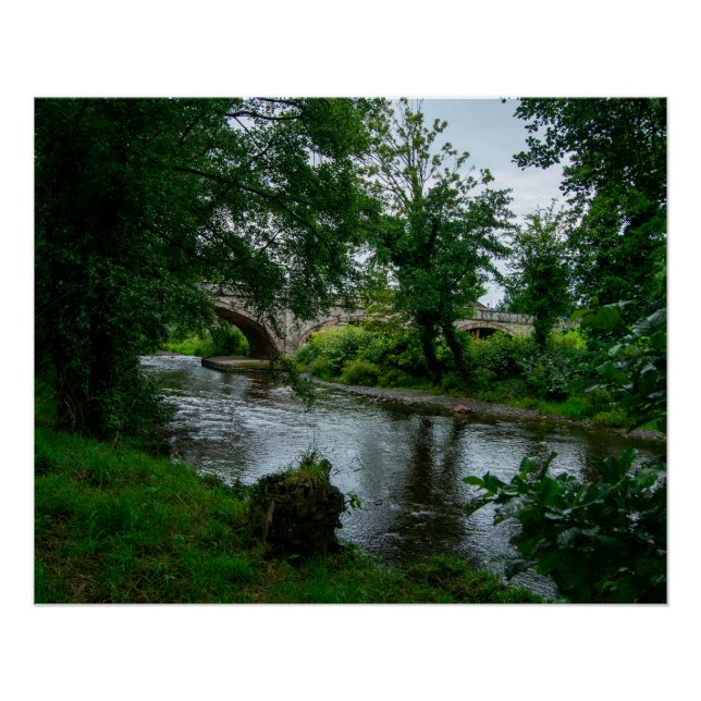 Poster Rivière Elwy sere et Pont de St Asaph (Devant)