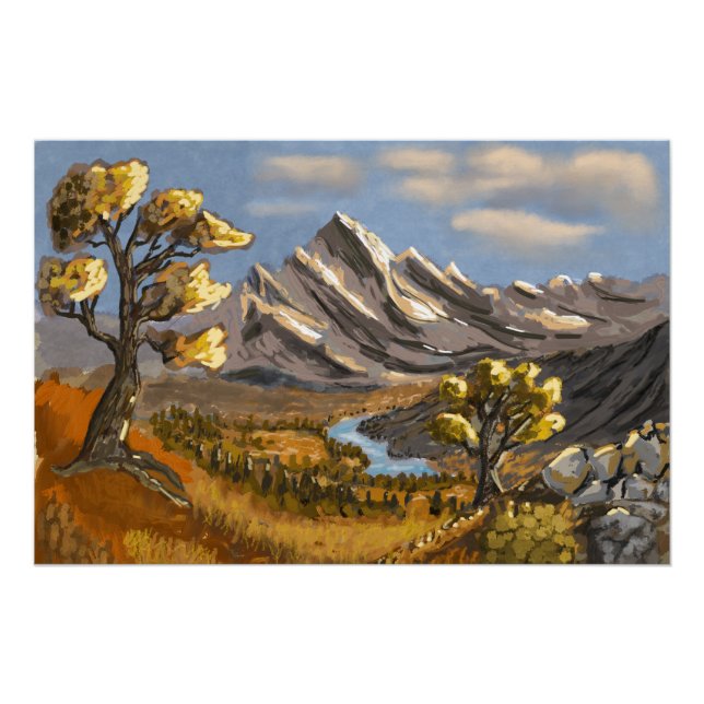 Poster Rivière et torrent de haute montagne. (Devant)