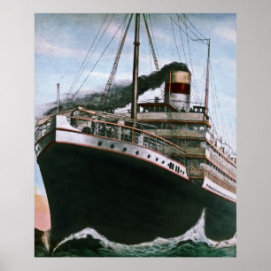 Poster RMS Carpathia vient à la délivrance de RMS Titanic