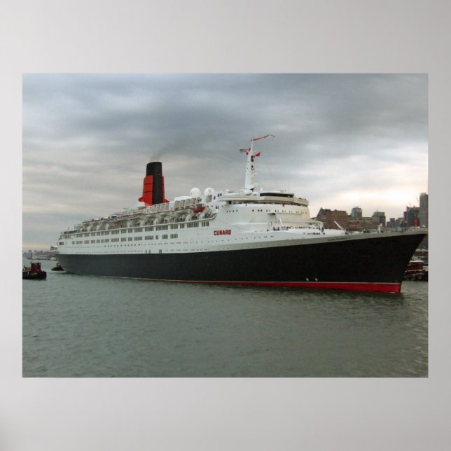 Poster RMS Queen Elizabeth 2 (Devant)
