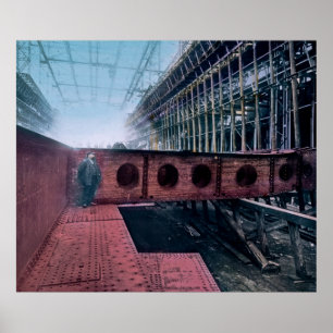 Poster RMS Titanic Construction à Belfast Irlande