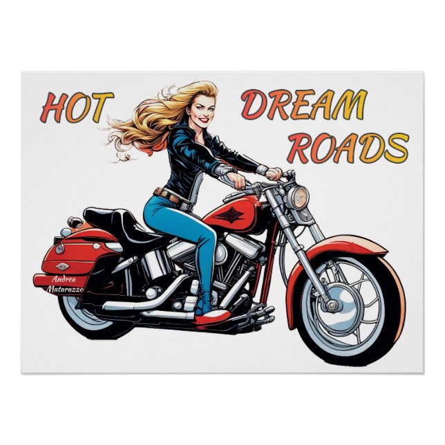 Poster Roads Girl Hot Dream brillant (Devant)