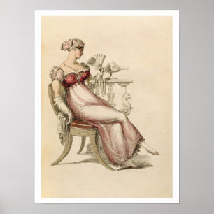 Poster Robe de soirée ou robe de bal, assiette de mode de