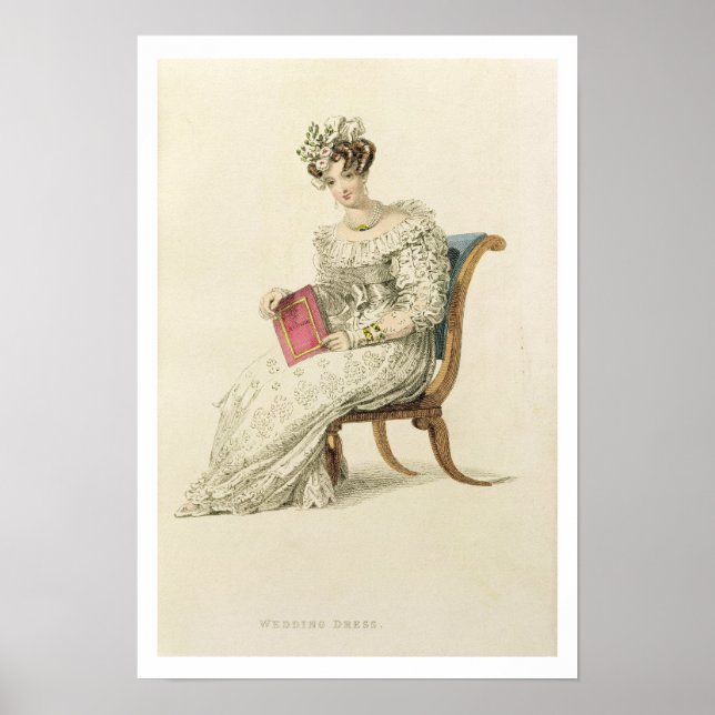 Poster Robe mariage, plaque de mode du Repo d'Ackermann (Devant)