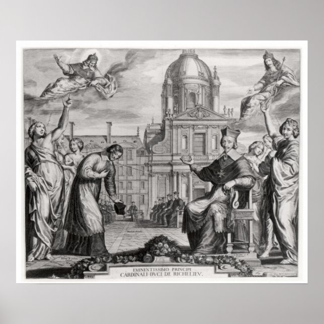 Poster Robert de Sorbon et Cardinal Richelieu (Devant)