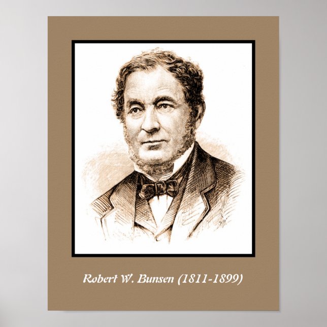 Poster Robert Wilhelm Bunsen (Devant)