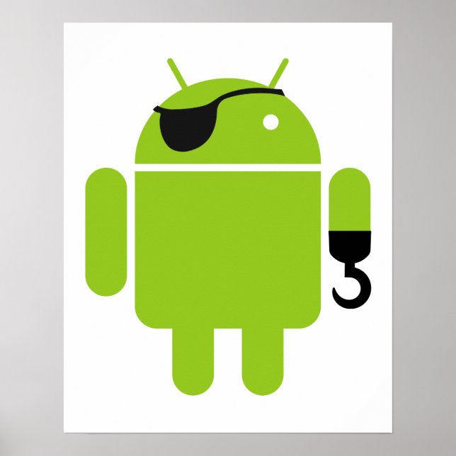 Poster Robot Android puissant pirate (Devant)
