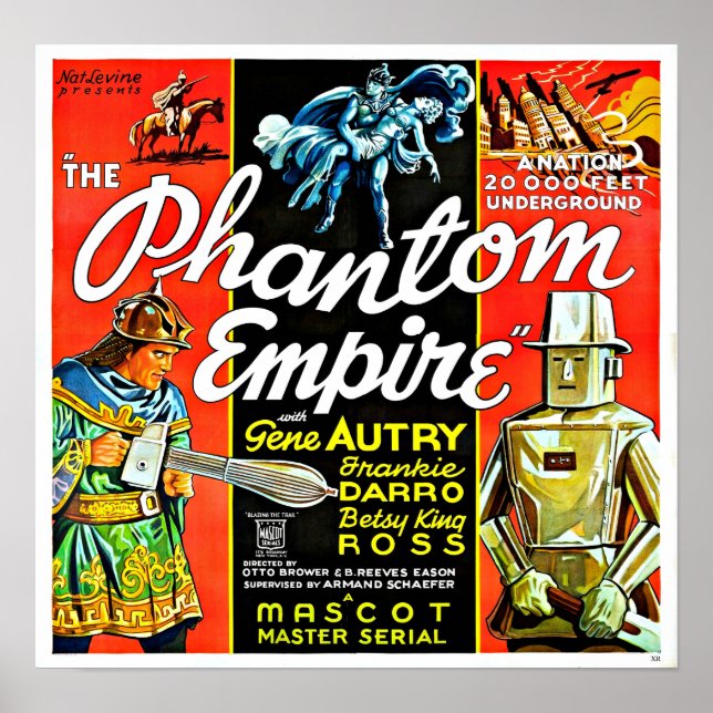 Poster Robot de science-fiction vintage Empire fantôme (Devant)