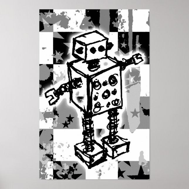 Poster robot esquissé (Devant)