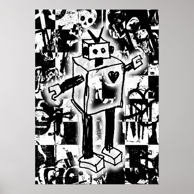 Poster Robot Graffiti (Devant)