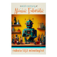 Robot Rétro Futuriste ROBIA 12J2 Mixologue
