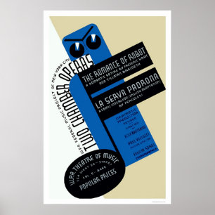 Poster Robot Romance New York 1938 WPA