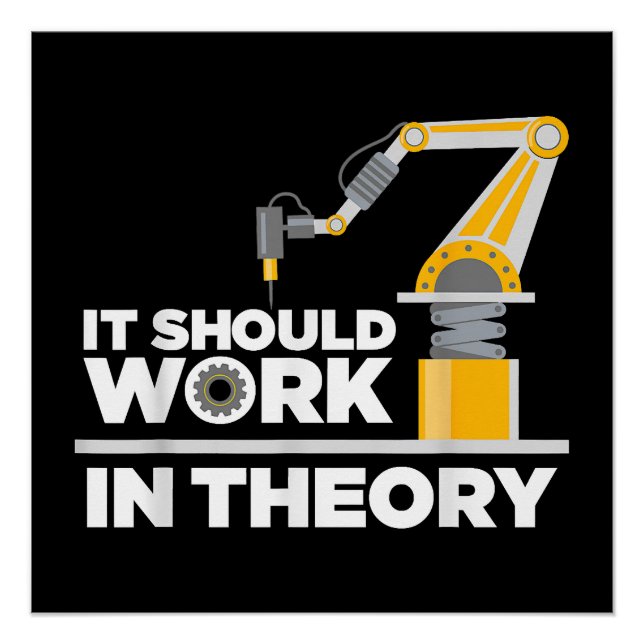 Poster Robotique Drôle Art Pour Hommes Enfants Robot Robo (Devant)