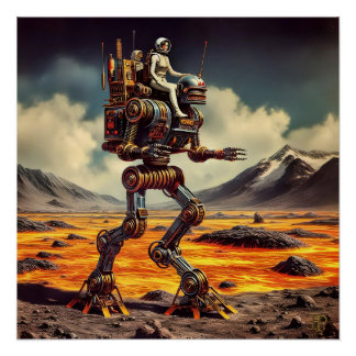 Poster Robotique rétro