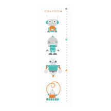 Robots Childrers Custom Growth Hight Chart - Art