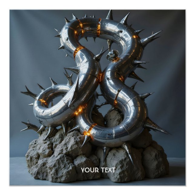 Poster Rocher de sculpture Abstraite Imaginaire (Devant)