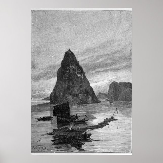 Poster Rocher du Petit Orphelin sur le fleuve Yangtsé (Devant)