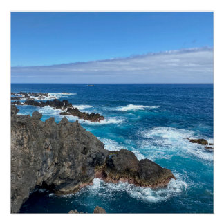 Poster Rocher en mer