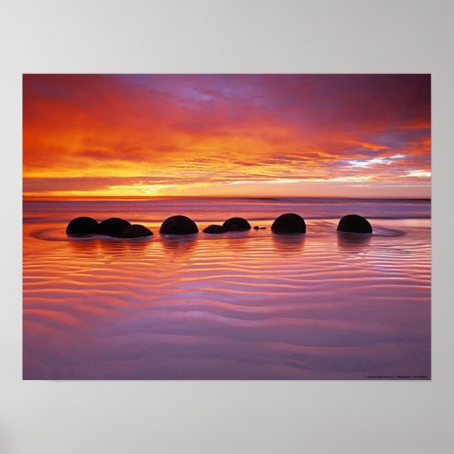 Poster Roches du coucher du soleil (Devant)