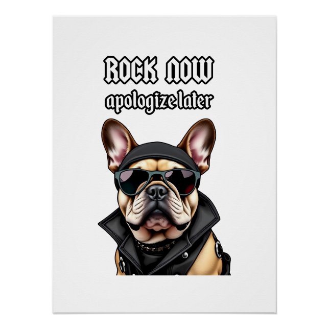 Poster Rock maintenant, s'excuser plus tard (Devant)