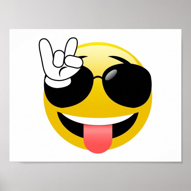 Poster Rock On Emoji (Devant)