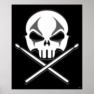 Poster Rock & Roll Poster Drummer en métal lourd S