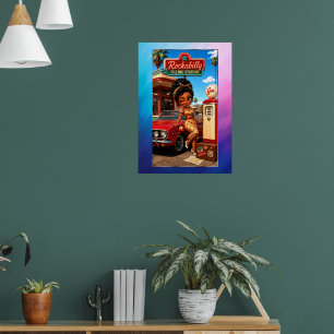 Poster Rockachibi Gloria Aurore Vintage