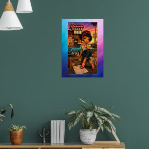 Poster Rockachibi Pénélopé Aurore Vintage