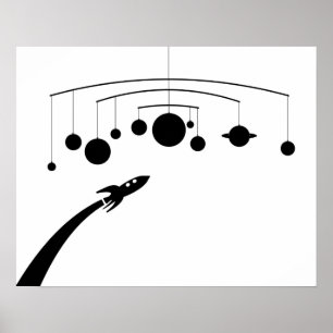 Poster Rocket Mobile Retro