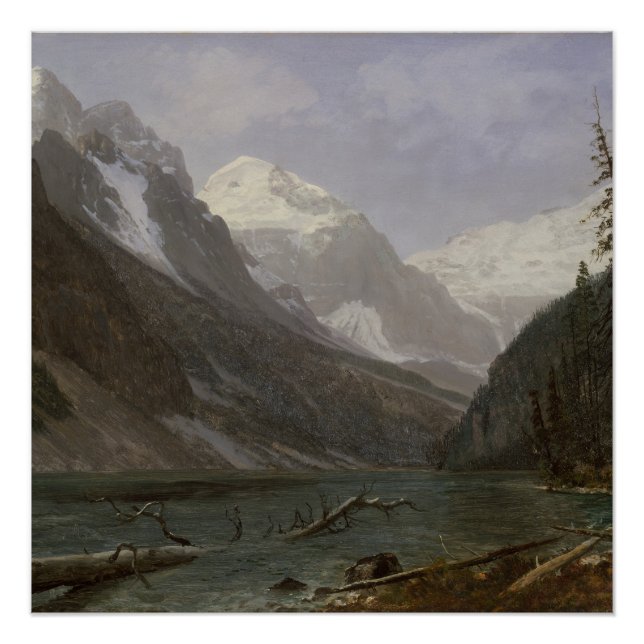 Poster Rockies Canada Lake Louise | Albert Bierstadt (Devant)