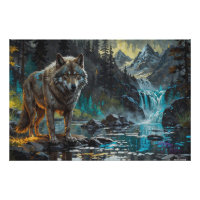 Rocky Mountain Grey Wolf Art