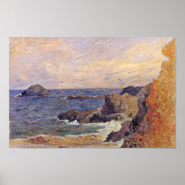 Poster Rocky Sea Coast By Paul Gauguin (Best Quality) (Devant)