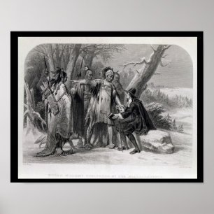 Poster Roger Williams protégé par les Narragansetts
